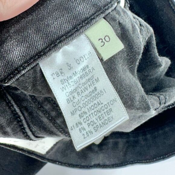 Rag and bone black skinny leg stretch jean 30 - Picture 7 of 11
